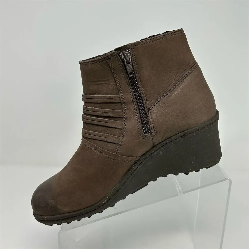 Keen Women's Zurich Brown Wedge Ankle Boots Size 9.5 Casual Comfort Fall